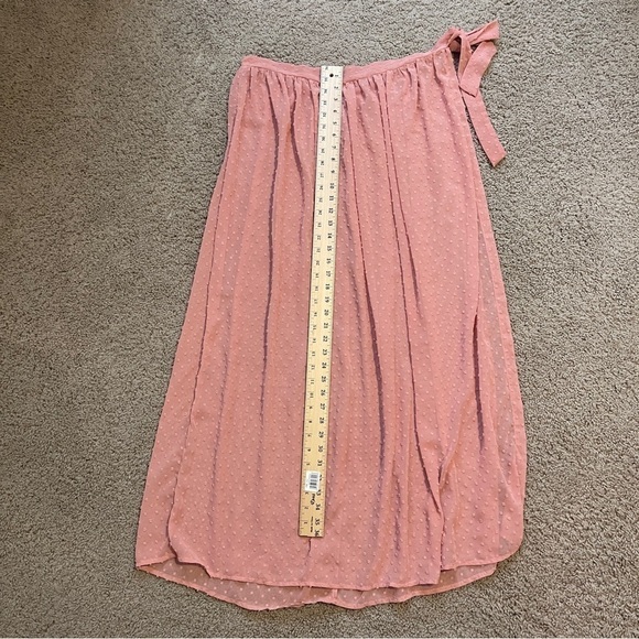 Time And Tru Swim Coverup Womens Large 12-14 Pink Side Tie See Through - Picture 5 of 6